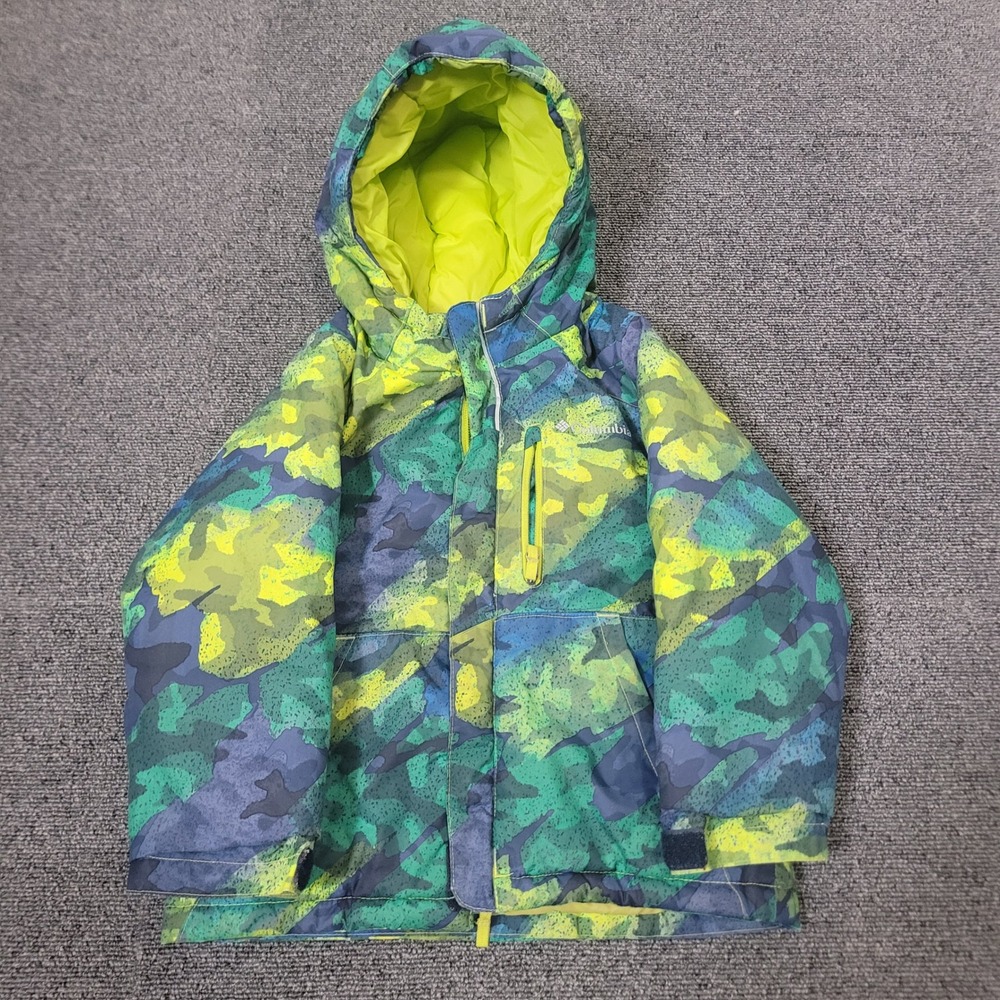 Columbia Size 3T Winter Jacket Toddler Boys Camo Hooded Puffer SD5022
